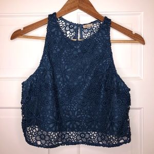 Hollister Co. Blue Cropped Tank